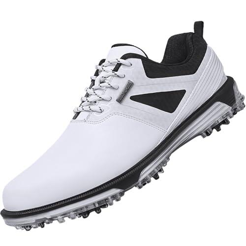 ULTIANT Zapatos de Golf para Hombre, Impermeables, Transpirables, Cordones, Zapatos de Entrenamiento