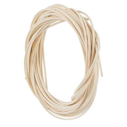 AHANDMAKER Tiras redondas de mimbre de ratán natural de 2 mm para cestas, muebles, sillas, reparación de tejidos, manualidades, látigo de papaya