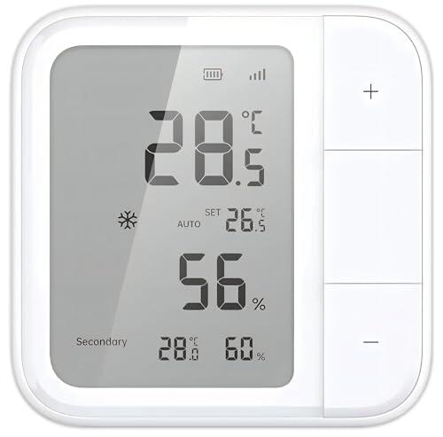Aqara Sensor de clima W100, monitor inteligente de temperatura y humedad, compatible con alambre y Zigbee, pantalla LCD, 3 botones inteligentes