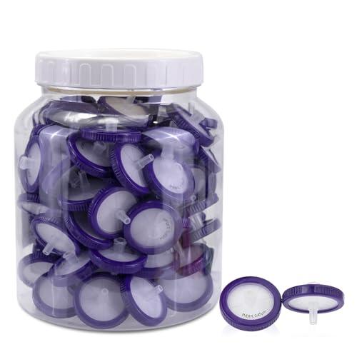 100 piezas Filtros de Jeringa de PVDF Hidrofílicos de 0,45 μm Tamaño de Poro, Diámetro de Membrana de 33 mm, Filtro de Jeringa de laboratorio para ciencia biomédica