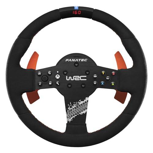 FANATEC CSL Elite Volante de Carreras Licencia Oficial WRC Rally – Recubierto de Alcantara, LED RevStripe, Levas de Cambio Extraíble, Plug y Play para PC, Xbox Series X|S, Xbox One