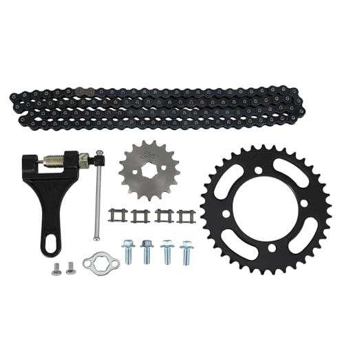 Juego de cadena 420, piñón de transmisión trasera de 37 dientes de 76 mm, herramienta de ruptura de cadena de 17 mm para bicicleta de bolsillo, Pit Bike ATV Quad de 49 cc, 50 cc-125 cc