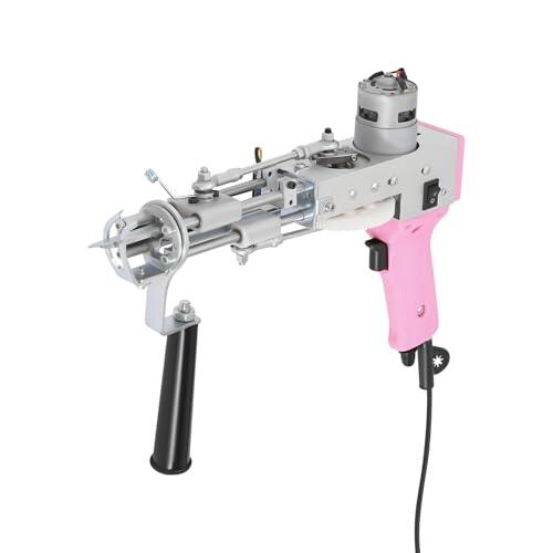 Pistola de pelo eléctrico para alfombra, juego de pistola de 31,75 x 20,83 cm, kit de iniciación de pistola de rug tufting, 13000 rpm, grosor de alfombra ajustable 7-21 mm, para manualidades