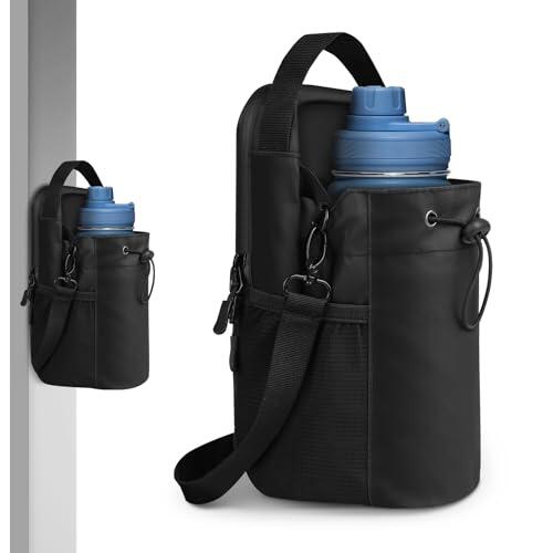 JNUYISW Bolsa Magnética para Gimnasio, Magnetic Gym Bag con Correa Ajustable Soporte de Botella de Agua para Botellas de Agua de 1,5 Litros Accesorios de Gimnasio para Hombres y Mujeres