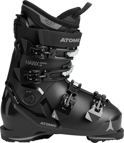 Atomic HAWX Magna 80 Botas de esquí en Negro/Antracita, Talla 42/43, Botas de esquí Anchas con Ajuste de 102 mm y Flex 80 – Botas de esquí construcción Prolite