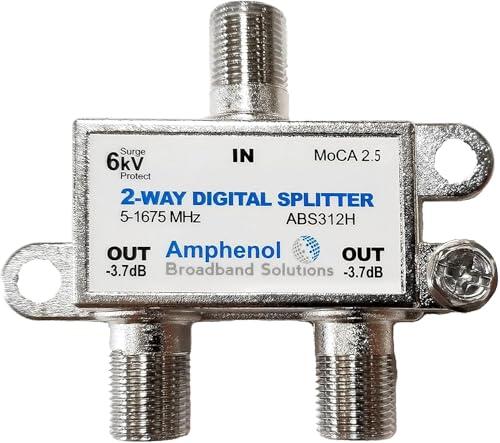 Optimiza tu red doméstica con el divisor coaxial Amphenol ABS312H MoCA 2.5 de dos vías