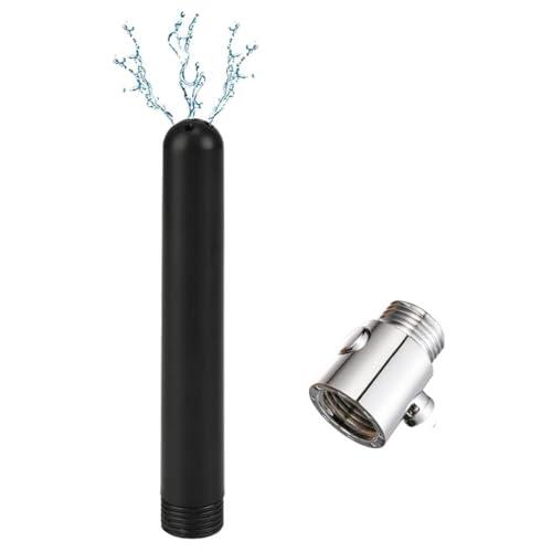 OYZOQ Juego de accesorios de ducha para hombres y mujeres, ducha anal cabezal de ducha de metal para irrigación de colon con regulador de flujo
