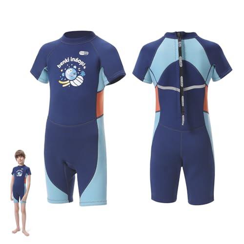 Gimilife Traje de Neopreno para Niños Niña - Neopreno Niño 2mm Térmico, Trajes Enteros/Cortos - Ideal Buceo y Surf