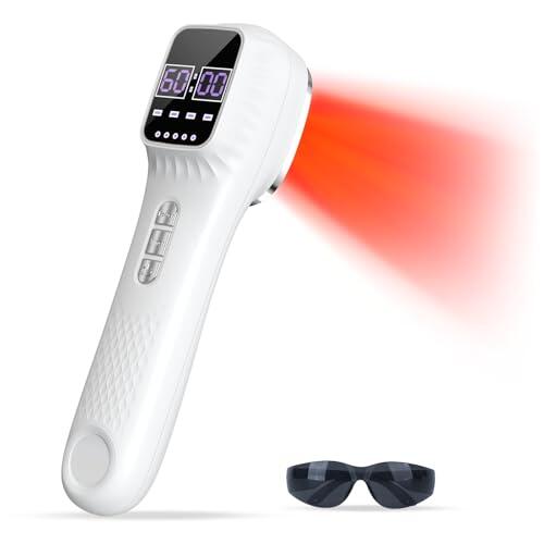 Dispositivo portátil con luz roja y soporte (Blanco 3)