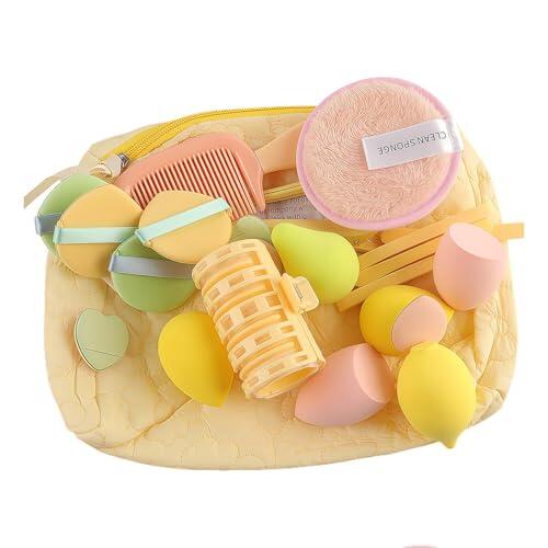 lyanny Juego De Herramientas De Maquillaje Para Mujeres - Estuche De Maquillaje Con Esponjas Y Aplicadores | Kit De Viaje Cosmético Organizador Para Esposa Hija O Madre Principiantes