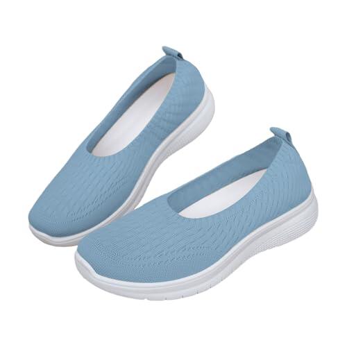 Zapatos de ocio para mujer, Slip On Sneakers para mujer, zapatos de barco, zapatos de punto, zapatos de verano, zapatos de senderismo, zapatos ortopédicos, zapatos de senderismo, zapatos de senderismo