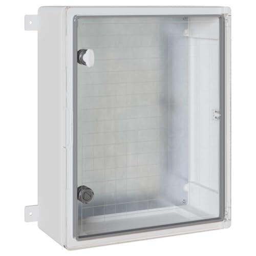 vidaXL Armario de Control Gris 47 x 24 x 50 cm Plástico ABS, Gabinete Moderno, solución Duradera para Herramientas, Organizador Elegante para Espacios Interiores y Exteriores