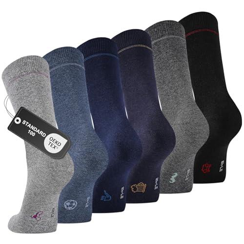 Effeet Calcetines Hombre–6 Pares Calcetines de Negocios Transpirables, Algodón Puro sin Costuras, Ideal para Trajes, Regalo para Hombre, Uso Diario y Casual​
