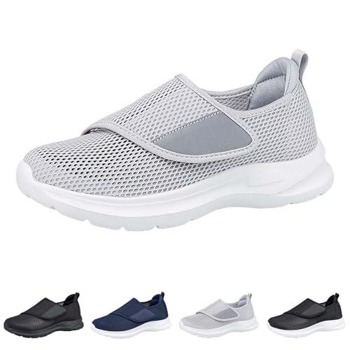 Generisch Zapatillas Diabéticas para Mujer Zapatillas Ajustables de Casa Transpirables Calzado Ajustable Zapatos para Caminar Zapatos Casuales Zapatos Cómodos Zapatos al Aire Libre Antideslizantes