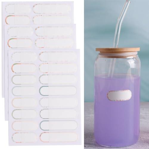 160 unidades, incluyendo 80 unidades de 4 cm y 80 unidades de 6 cm, pegatinas para nombre de botella de escritura autoadhesivas, fáciles de pegar y pelar, etiquetas para botellas de agua, etiquetas de