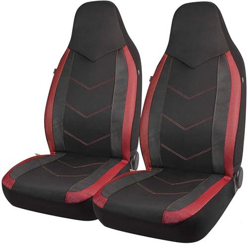 Fundas Asiento Coche,Funda para Asiento de Coche Fundas de asiento de coche de tela de malla, diseño deportivo, Compatible con Airbag, ajuste for la mayoría de los cojines de asiento de coche, SUV, ca