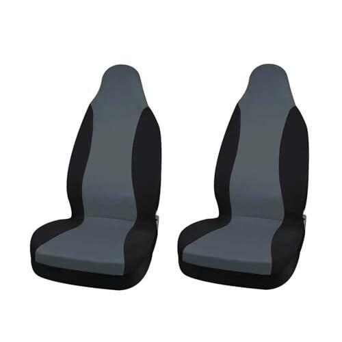 Fundas Asiento Coche,Funda para Asiento de Coche Fundas universales for Asientos de Coche, Fundas Decorativas for Asientos Interiores, Accesorios for vehículos, Camiones y SUV(2pcs Gray Black)