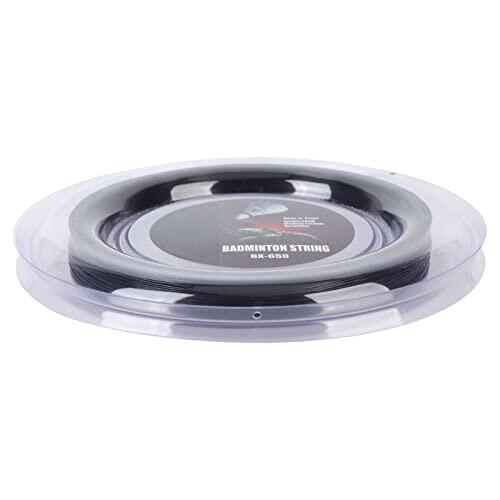 AKLOSIPY Línea de Cuerda de Racquet Badminton de 0,72 Mm 200m Bx 650 para Entrenamiento Avanzado y Rendimiento (Black)