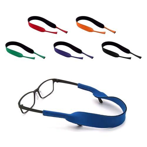 Dreamil Cintas deportivas para gafas de deporte, 6 unidades, correa y soporte de neopreno, cordón y cadena para gafas de sol, ideal para correr, natación y esquí