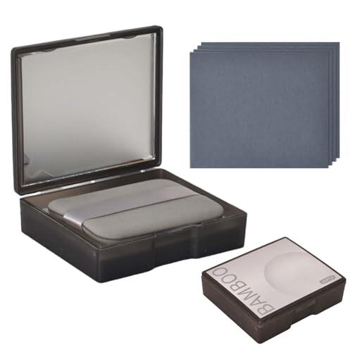 200 Hojas Papel Secante de Aceite, Papel Secante de Aceite con Tubo de Espejo y Espuma de Polvo Autoadhesivo, Oil Control Paper, Hojas Absorbentes Oil Control Paper para Todo Tipo de Piel (Carbón)