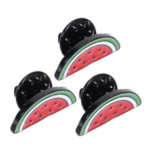 HORIALENCE 3piezas Broche De Sandía Esmaltado De 2.1 Pulgadas Pin De Solapa De Fruta Ligero Para Mujeres Accesorios De Moda Para Fiestas Y Reuniones