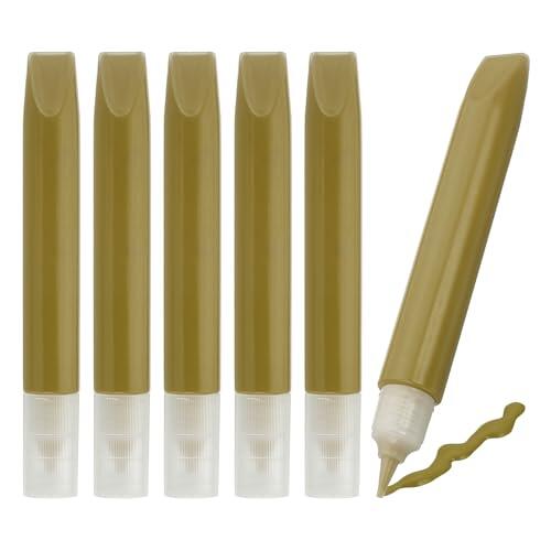 PATIKIL 6 Paquetes De Plumas De Pintura Atrapaluz, Plumas De Pintura Atrapaluz Café 10ML Cada Una Kit De Arte Para Vidrieras Para Pintar Manualidades Con Pigmentos De Vidrio