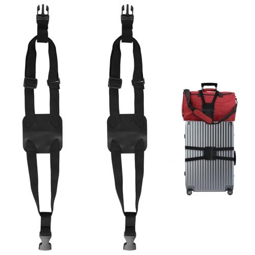 Correas Elásticas para Equipaje, Set de 2, Ajustables y Ultraligeras, Ideal para Añadir Bolsas Adicionales a Maletas, Diseño Moderno y Elegante, Viajes Seguros y Organizados