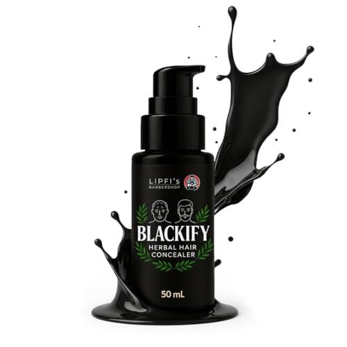 BLACKIFY - Corrector de cabello vegetal para cabello fino y zonas calvas, crema natural de larga duración con pigmentos vegetales, relleno vegano para hombres y mujeres (50 ml)