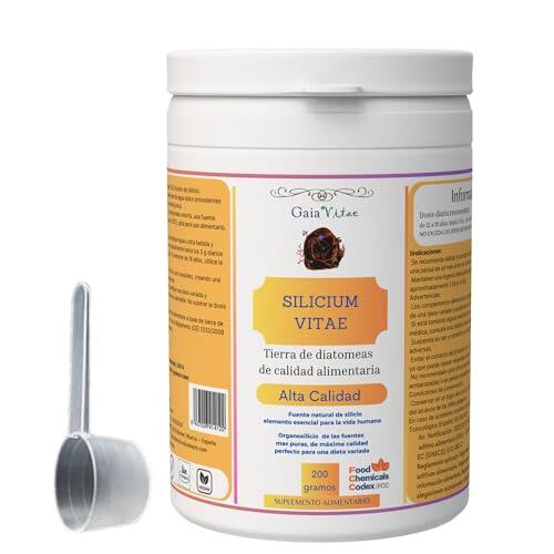 GAIA VITAE - Tierra de Diatomeas - Micronizada Activada – E551 – Dióxido de Silicio Grado Alimentario – Polvo Ultrafino 100% Natural – Alta Pureza ≥90% SiO₂ – 200 g