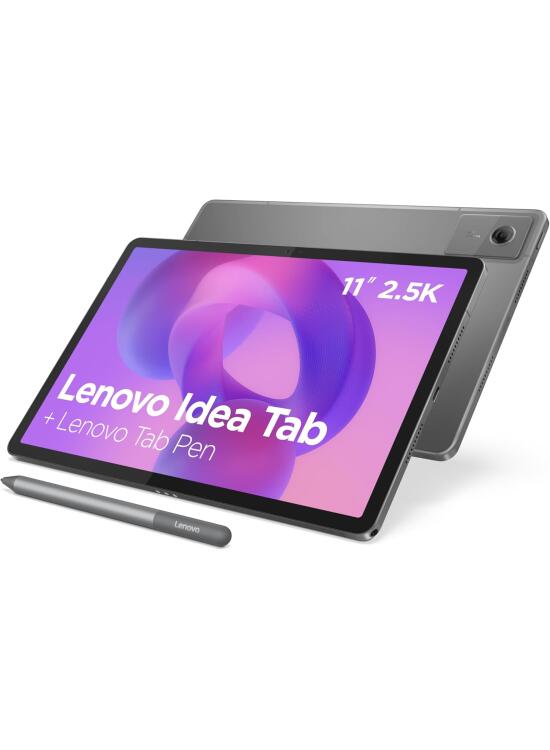 Lenovo Idea Tab - Tablet Táctil, IA Integrada 11'' 2.5K, 90Hz (MediaTek Dimensity 6300, 8Corazones, RAM 8GB, UFS 2.2 128GB, Android 15, Wifi5 + Bluetooth) Tab Pen - Gris