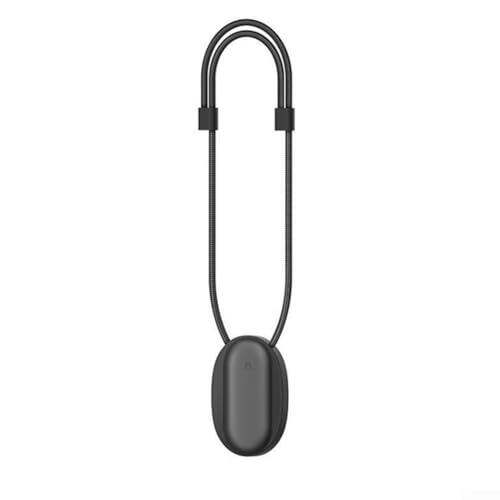 Feegow Soporte magnético de cuello para grabadora de voz y correa de fijación para el pecho, para PLAUD NotePin AI, cordón ajustable de liberación rápida (negro)