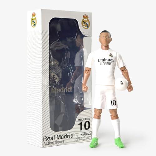 Megableu – Figura de fútbol – 20 cm – Figura de fútbol Grande Realista y articulada – Licencia Oficial – 10 Puntos de articulación – Juguete de fútbol Real Madrid – Idea de Regalo para Fans Kylian