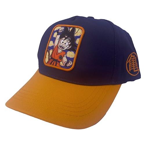 Comic Studio | Dragon Ball | Artículo Licenciado Oficial | Gorras de Hombre | Son Goku & Kame | Talla única Baseball Cap | Azul-Naranja | Unisex