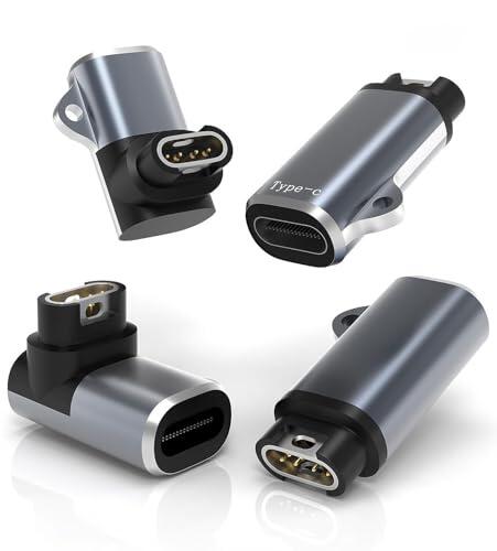 Sinoacc 4 Pcs USB C Cargador Adaptador Compatible con Garmin Forerunner 55 255 165 265 965 970 Fenix 8 Pro 7 6 5 Vivoactive 6 5 4 3 Venu 4 3S Sq 2 Instinct 3 2X