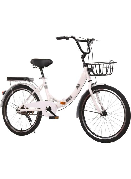 Bicicleta De Montaña Plegable para Adultos, Cuadro De Acero Al Carbono De 20/22/24/26 Pulgadas con Amortiguación, Ideal para Desplazamientos Urbanos.