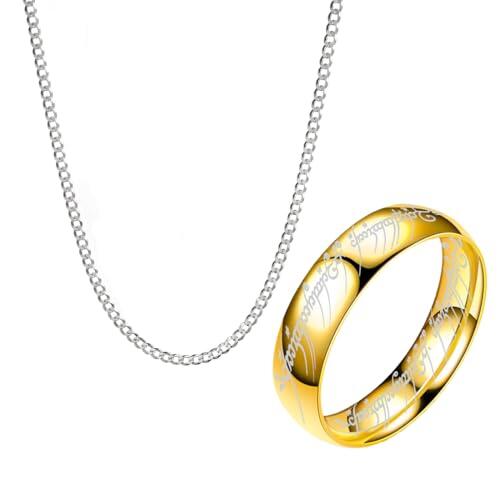 Teegxddy 1 para anillo señor de los anillos,Anillo de tungsteno de 6MM Anillo sencillo en y tamaños a elegir55 cm