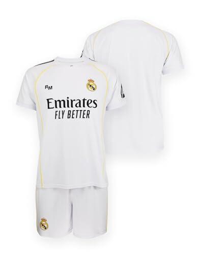 Real Madrid Equipación de Local 25/26 para niños - Talla 128/8 años - Temporada 2025/2026 - Equipación de Local Kids - Producto Oficial para Fans