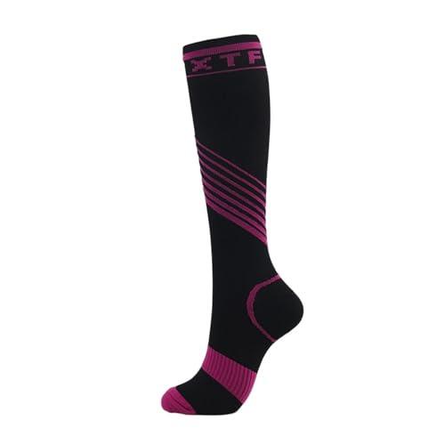 HYFEUOKF Medias De CompresióN Calcetines de compresión de fútbol for Hombre y Mujer, for Correr, Golf, Viajes, Tallas 20-30, Calcetines Deportivos elásticos. para Deporte(33020,S M)