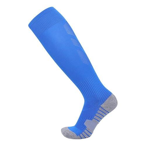 Medias De CompresióN Calcetines de fútbol con rayas blancas y negras for hombres, adolescentes y niños, por encima de la pantorrilla, de béisbol y rugby, deportivos, for mujeres y niñas. Para Deporte(