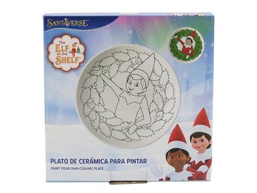 Plato de Cerámica Creativo de The Elf on the Shelf para Actividades Infantiles