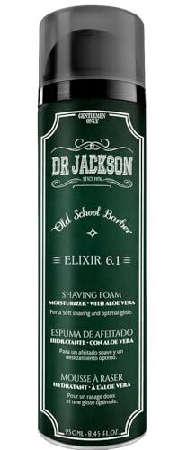 DR. JACKSON Espuma Afeitar Hombre Hidratante Enriquecida Con Aloe Vera - Espuma Afeitado Para Piel Sensible - Crema Afeitar Hombre 0% Alcohol - Gel Afeitar con Efecto Refrescante.
