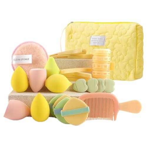 Conjunto de herramientas de maquillaje | Kit de maquillaje de 24 piezas con de almacenamiento | Herramienta cosmética multifuncional para salir, viajes de negocios, viajes y hogar