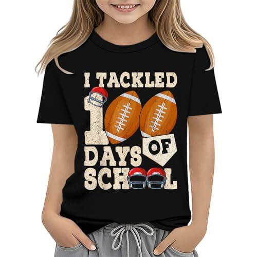 Camiseta de manga corta con cuello redondo para niñas, diseño de personalidad, camiseta de algodón para verano, camiseta deportiva de polietileno, informal, moderna, ligera, suave, deportiva, Negro