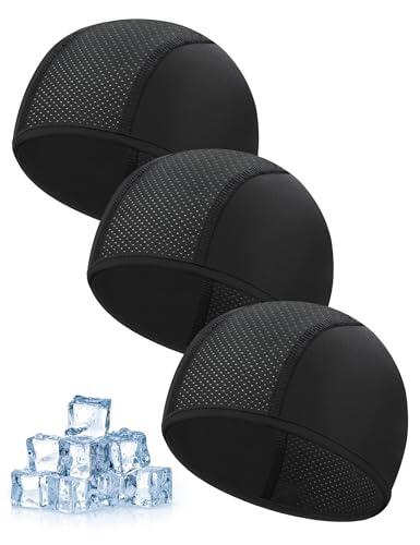 Becellen 3 Piezas Gorro Bici Verano, Transpirable Malla Sotocasco de Ciclismo Running Multifuncional Skull Cap para Hombre Mujer