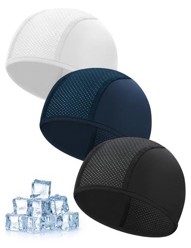 Becellen 3 Piezas Gorro Bici Verano, Transpirable Malla Sotocasco de Ciclismo Running Multifuncional Skull Cap para Hombre Mujer