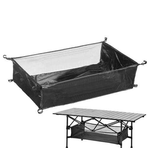 Camping debajo de la mesa de almacenamiento de mesa, organizador de mesa de picnic, bolsa de almacenamiento portátil Bolsa plegable para acampar o viajar. Disfruta de un espacio de rango