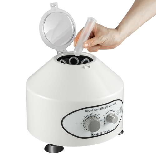 Centrífuga de mesa de laboratorio con 6 tubos de 20 ml x 6 controladores de velocidad de 4000 rpm, temporizador de 0 a 60 minutos, con velocidades ajustables para investigación científica