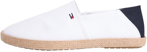 Tommy Hilfiger Core Hilfiger Alpargata Textil FM0FM05792 para Hombre, Color Blanco (Blanco), 9