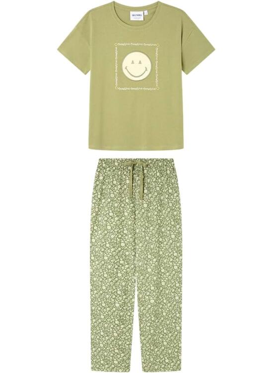 Women'secret Pijama de Manga Corta Y Pantalón Largo Colección Multilicense Cottage Pijama Mujer
