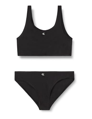 Calvin Klein Ky0Ky00093 - Bikini Bralette para niñas, Color Negro (Pvh Black), 14-16 años